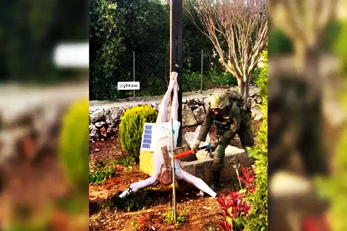 Netanyahu 'Shock'! Apa yang Dilakukan Tentara Israel Hancurkan Patung Yesus Kristus dengan Palu Godam, Picu Amarah Dunia!