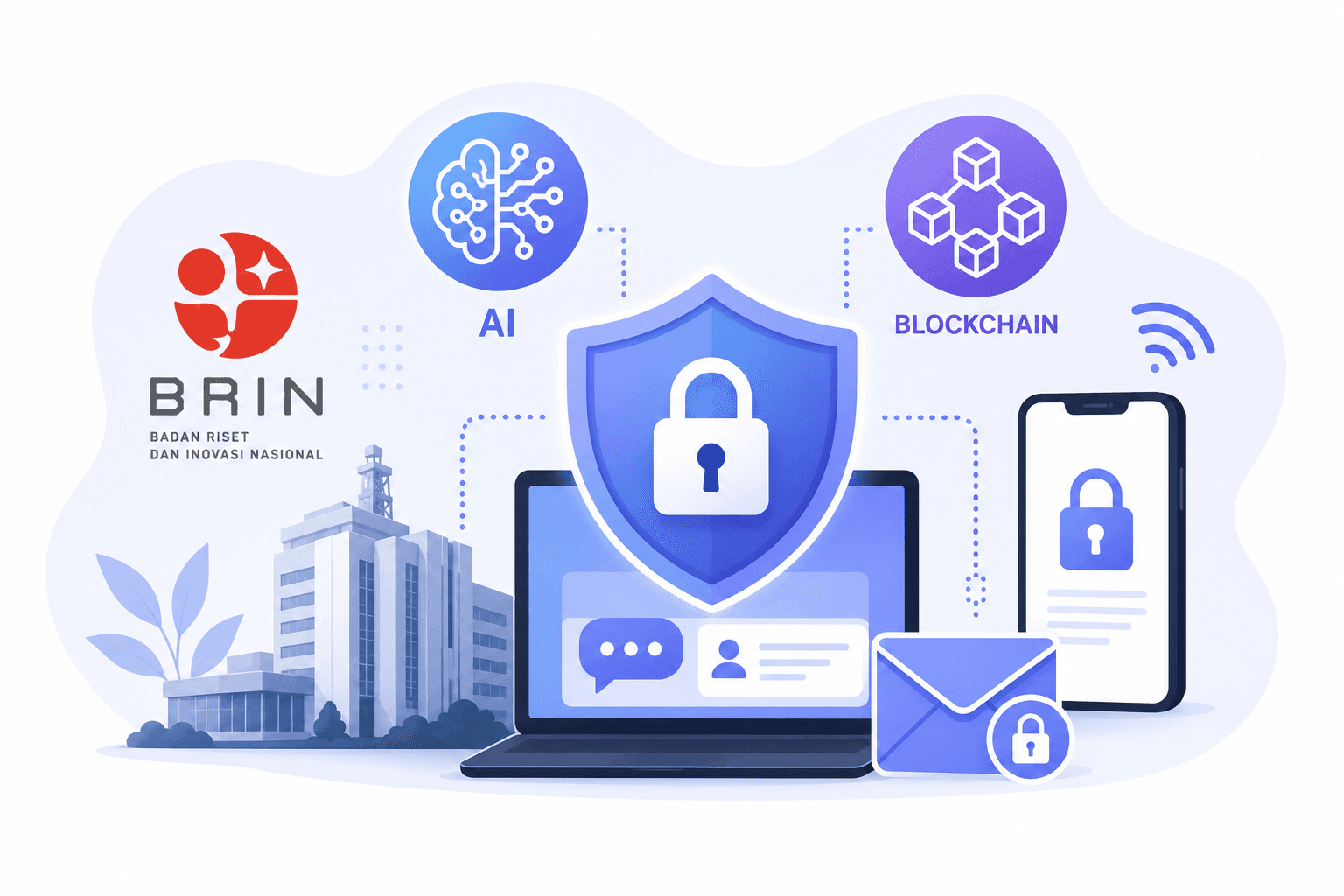 BRIN Kembangkan Sistem Keamanan Komunikasi Berbasis AI dan Blockchain