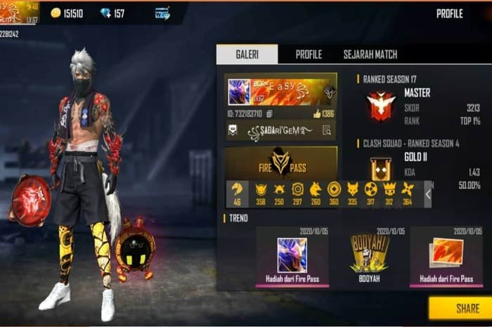 Spesial Hari Ini Ada Akun Free Fire Sultan Gratis, Senin 13 Mei 2024